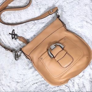 WESTBOURNE Pebbled Leather Saddle Crossbody
